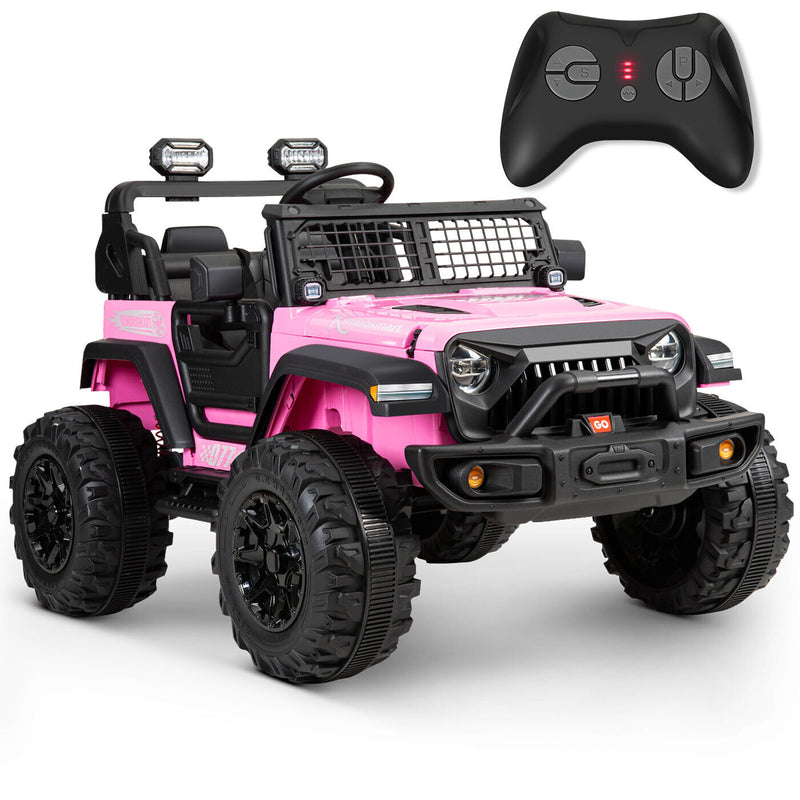 Kimbosmart 24V Electric Battery-Powered Children's Ride-On Vehicle Truck Featuring LED Lights, MP3 Player, and Bluetooth Connectivity