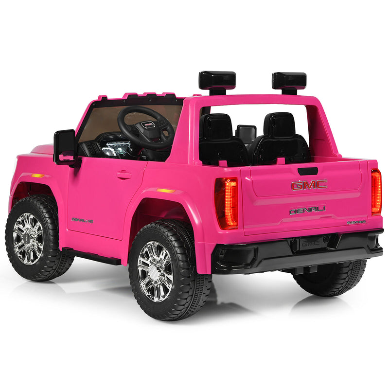 Licensed GMC 2-Seater Pink Ride On Truck for Kids with Remote Control - 12V