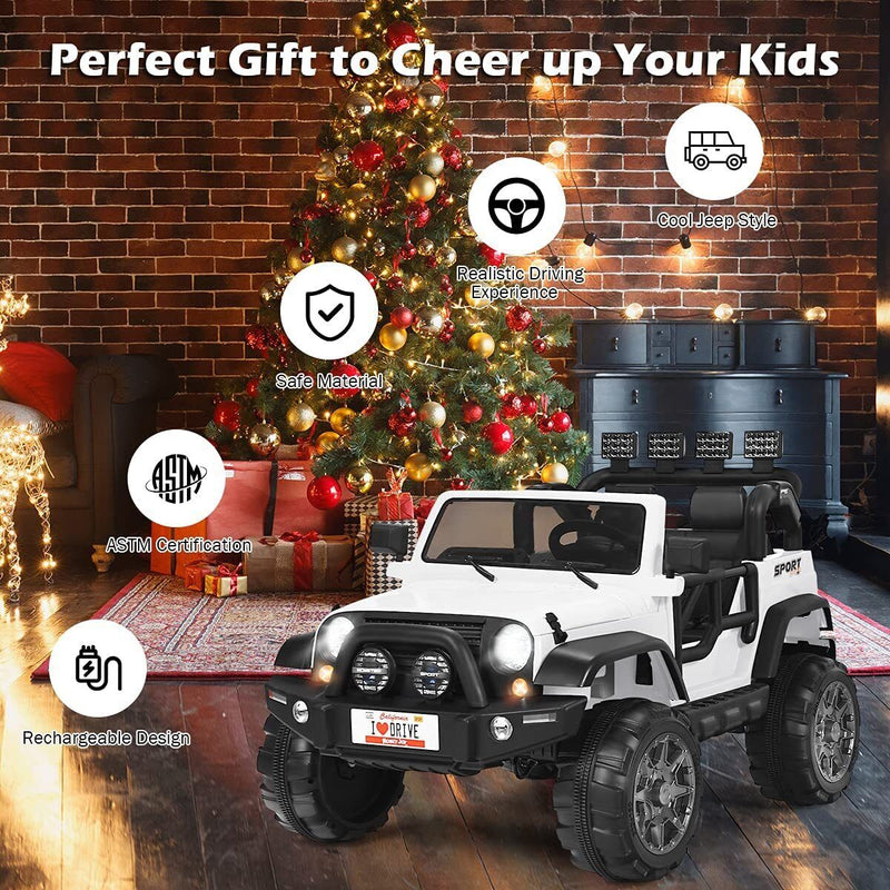 Off-Road Adventure 12V Ride-On Truck with Remote Control and Slow Start Feature