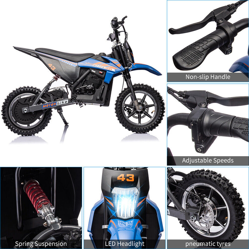 Electric Dirt Bike for Kids with 36V Brushed/Brushless Motor