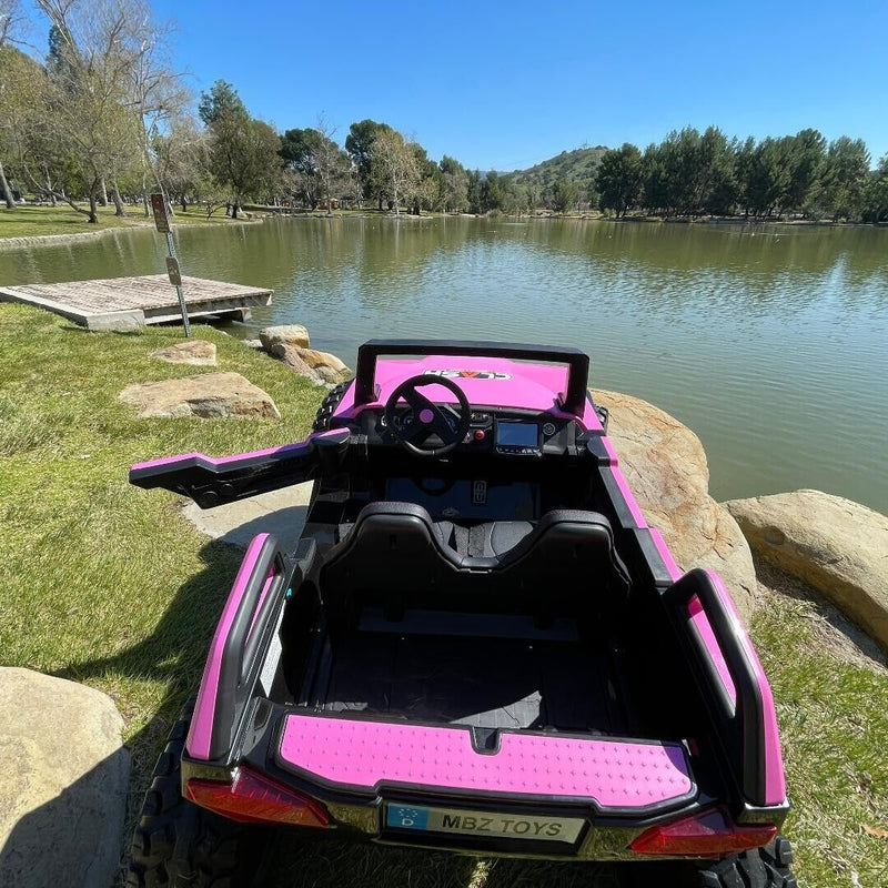 24V Touchscreen Clash Ride On Pink Buggy UTV - Can Am Style - All Terrain Power Wheels