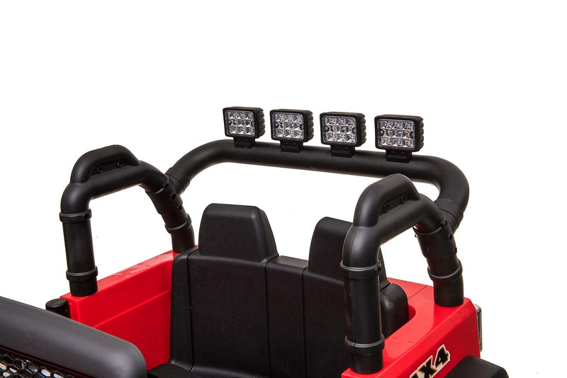 JEEP Dual Control Kids Electric Ride-On Car with Foot Pedal, LED Lights, Music Player, USB, Bluetooth