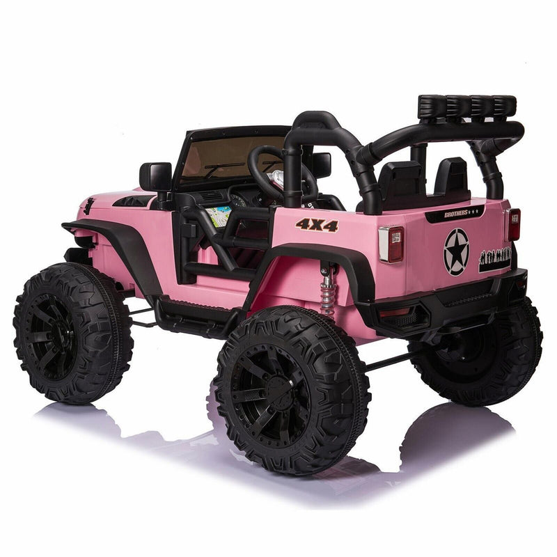 12V/24V Kids Ride-On Truck Car Jeep with LED Lights & Remote Control - 2 Sizes Available