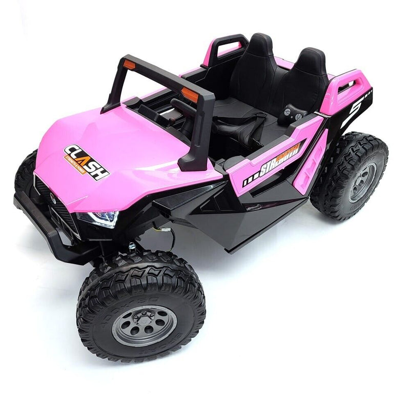 Pink 24V Children's Ride on Car 4×4 UTV Buggy with 2 Seats, Remote Control, and Bluetooth Connectivity