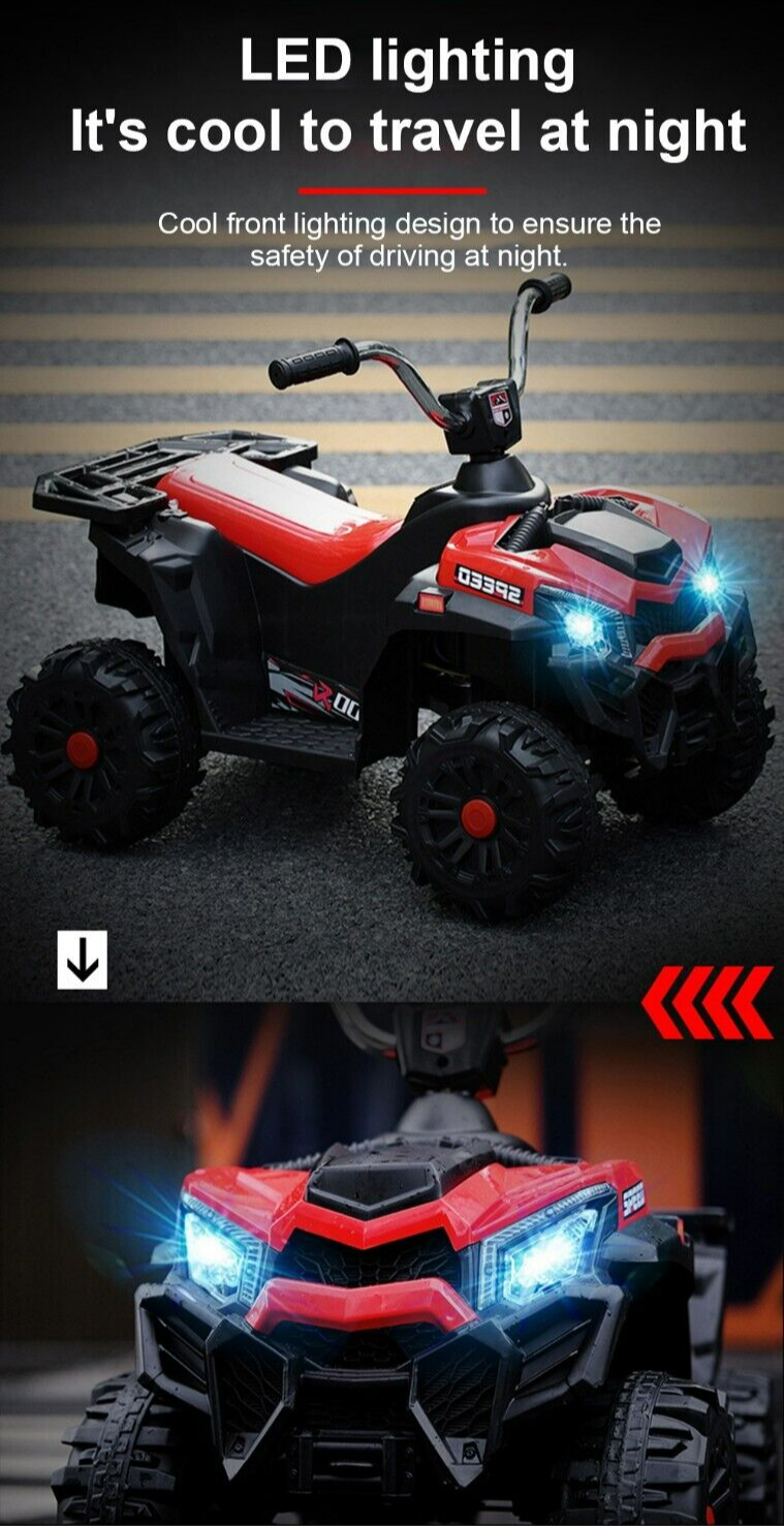 Kids' Electric Off-Road ATV with Musical Features and Illuminating Lights for Children