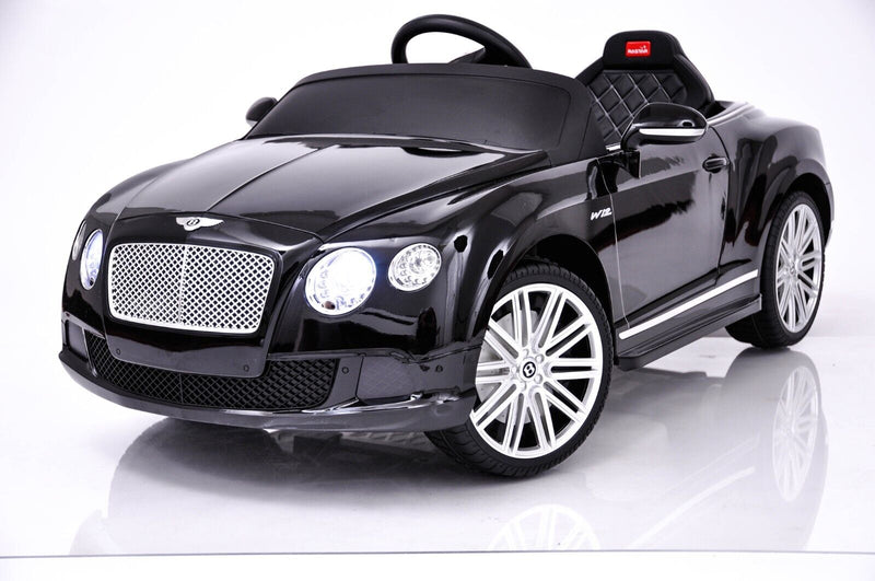 Licensed Bentley 12V Electric Car with R/C, Music, and Lights for Kids in Various Colors