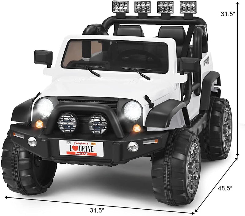 Off-Road Adventure 12V Ride-On Truck with Remote Control and Slow Start Feature