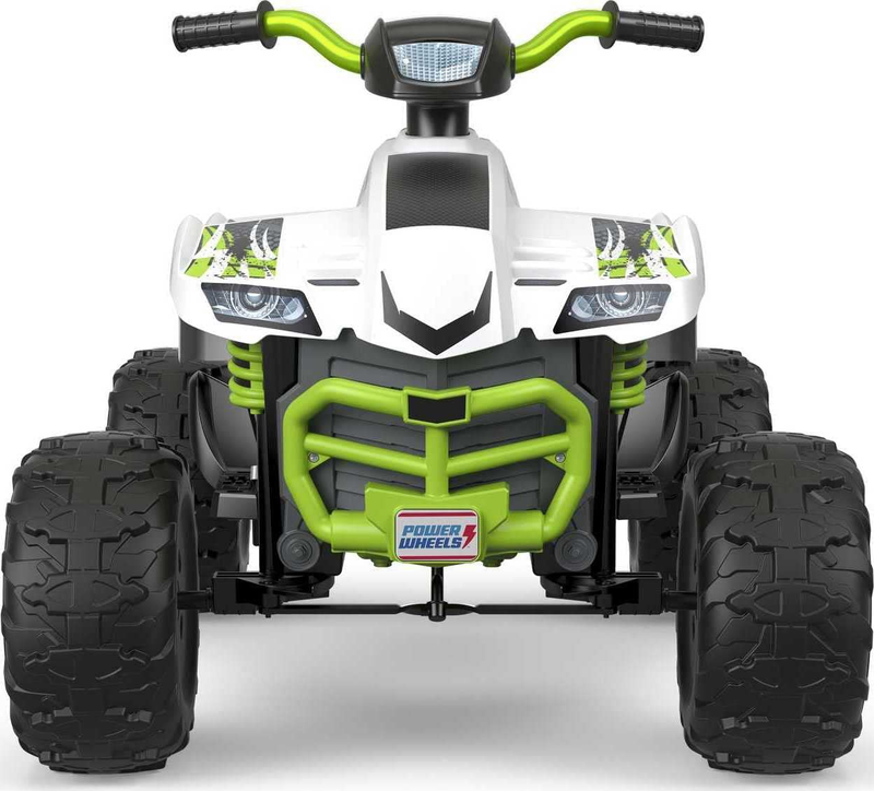 Power Wheels Racing ATV Electric Ride-On Toy with All-Terrain Traction