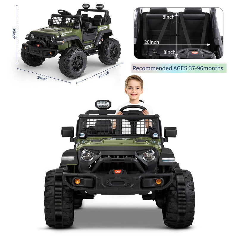 Kimbosmart 24V Electric Children's Ride On Truck Car Toy Battery Powered with 3 Speeds and Remote Control