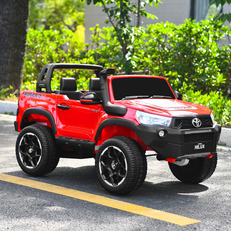 2-Seater Licensed Toyota Hilux Ride On Truck Car with Remote Control - Red