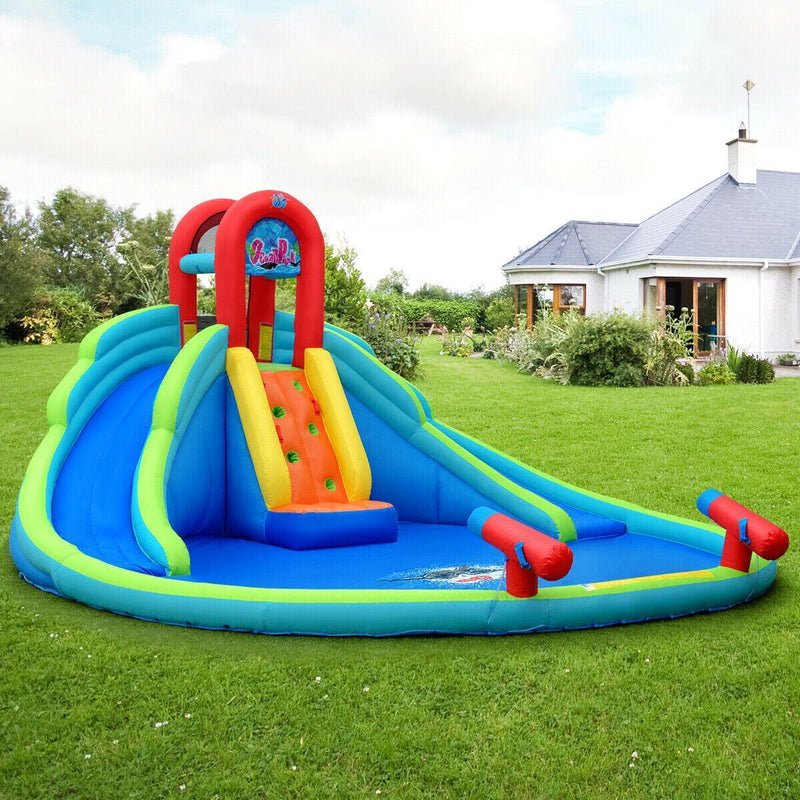 Modern Long-lasting Kids' Blow-up Water Slide Bounce Castle with Carrying Pouch