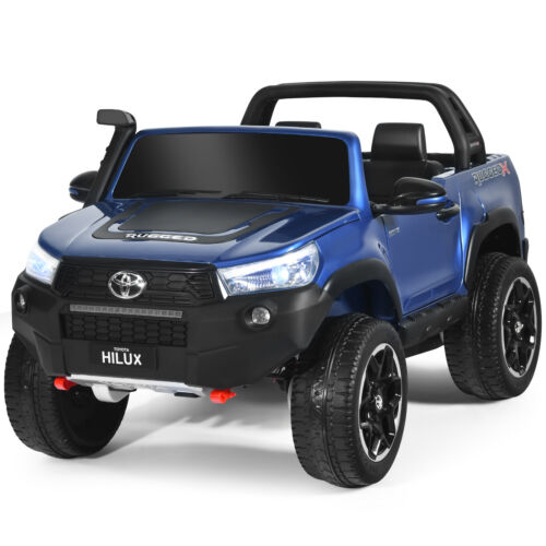 Licensed Toyota Hilux Ride On Truck Car - 2-Seater 4WD with Remote Control - Blue