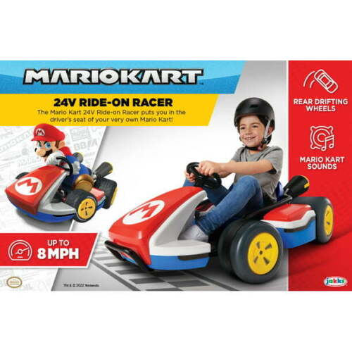 Super Mario Kart 24V Battery-Powered 3-Speed Drift Ride-on Racer