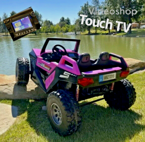 24V Touchscreen Clash Ride On Pink Buggy UTV - Can Am Style - All Terrain Power Wheels