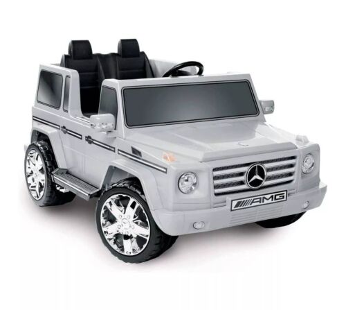 Kid Motorz 12V Mercedes Benz G55 Dual Seater Electric Ride-On Car in Silver Finish