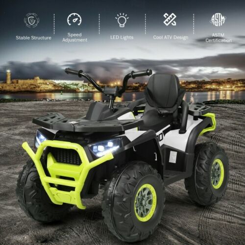 MP3 LED Lights Ride On Toy for Kids: Electric 4-Wheeler ATV Quad