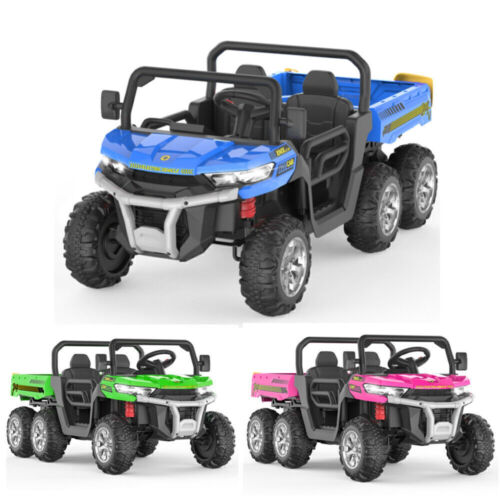 24V Electric Children's Ride-On Truck Toy Battery-Operated Two-Seater Bluetooth Lights Plaything