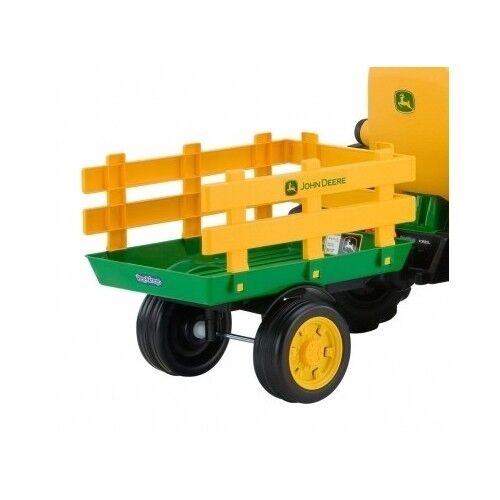 John Deere 12V Battery Powered Ride-On Tractor with Trailer for Kids