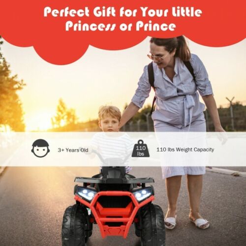 MP3 LED Lights Ride On Toy for Kids: Electric 4-Wheeler ATV Quad