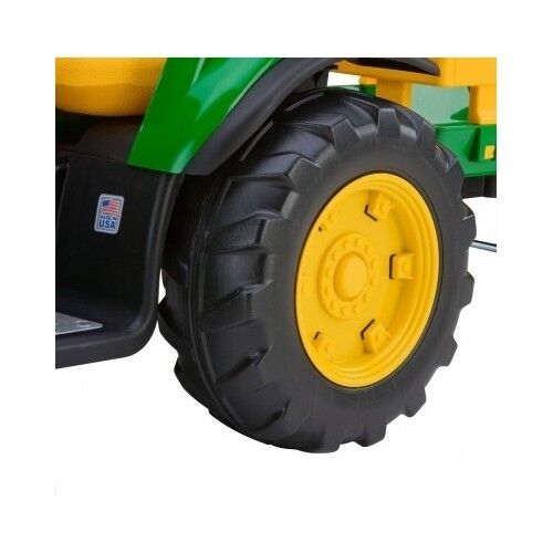 John Deere 12V Battery Powered Ride-On Tractor with Trailer for Kids