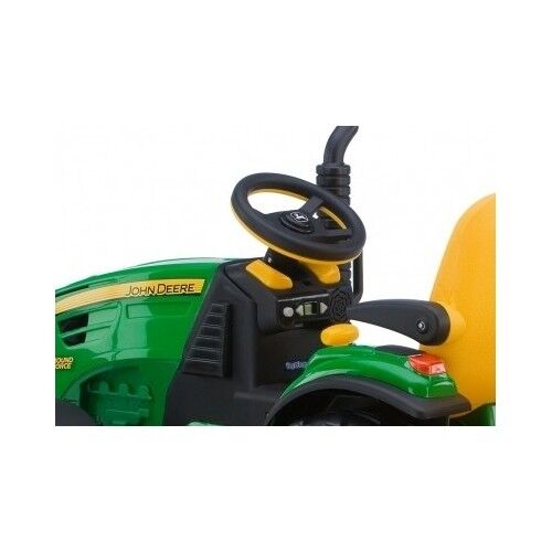 John Deere 12V Battery Powered Ride-On Tractor with Trailer for Kids