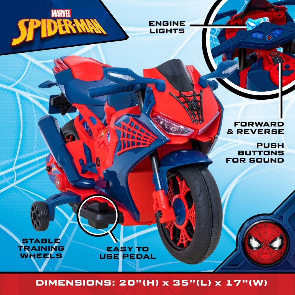 Spiderman electric outlet motorbike