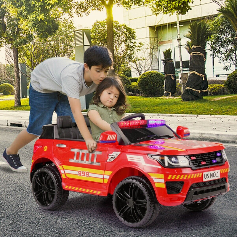 Remote control ride on best sale fire truck